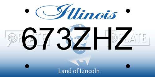 673ZHZ Illinois License Plate