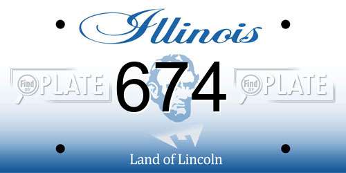 674 Illinois License Plate
