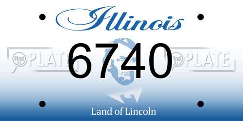 6740 Illinois License Plate
