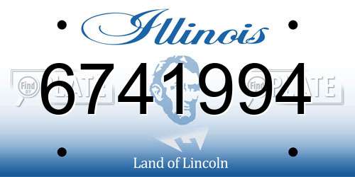 6741994 Illinois License Plate