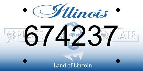 674237 Illinois License Plate