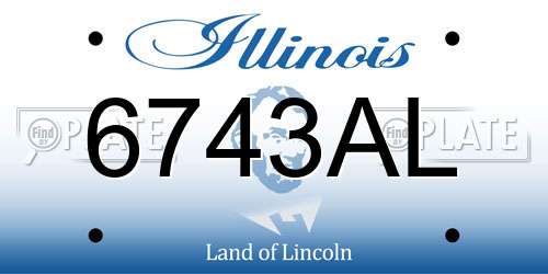 6743AL Illinois License Plate