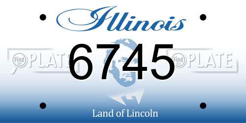 6745 Illinois License Plate