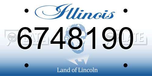 6748190 Illinois License Plate