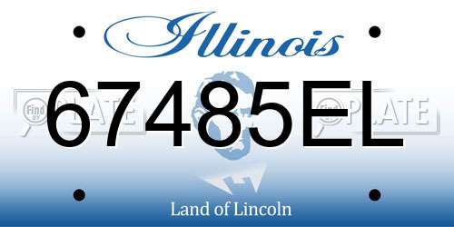67485EL Illinois License Plate