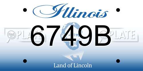 6749B Illinois License Plate