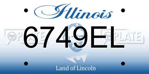 6749EL Illinois License Plate