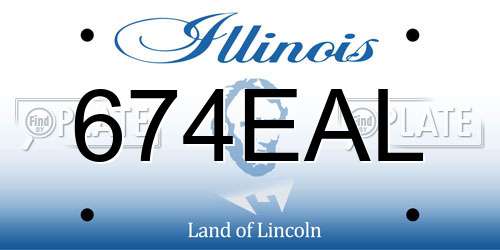 674EAL Illinois License Plate