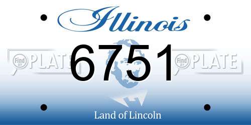 6751 Illinois License Plate