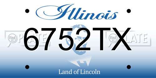 6752TX Illinois License Plate