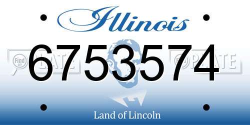 6753574 Illinois License Plate