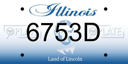 6753D Illinois License Plate