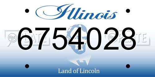 6754028 Illinois License Plate