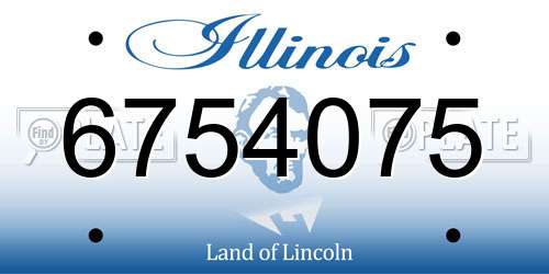 6754075 Illinois License Plate
