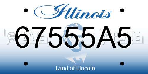 67555A5 Illinois License Plate