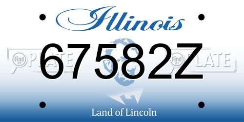 67582Z Illinois License Plate