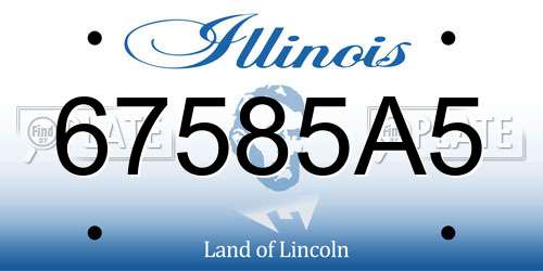 67585A5 Illinois License Plate