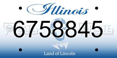 6758845 Illinois License Plate