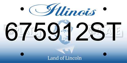 675912ST Illinois License Plate