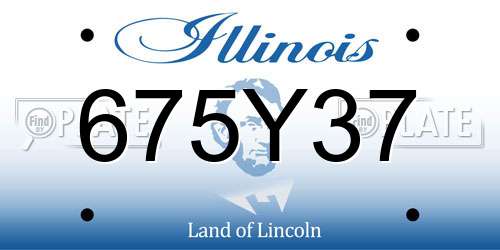 675Y37 Illinois License Plate