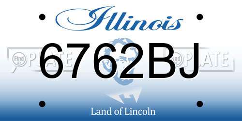 6762BJ Illinois License Plate