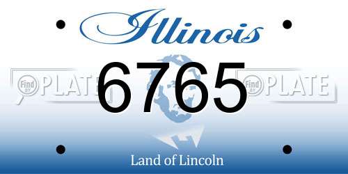 6765 Illinois License Plate