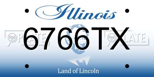 6766TX Illinois License Plate