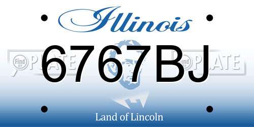 6767BJ Illinois License Plate
