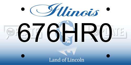 676HR0 Illinois License Plate