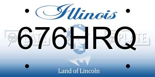 676HRQ Illinois License Plate