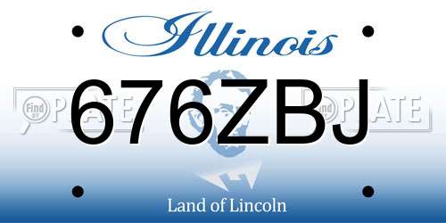676ZBJ Illinois License Plate