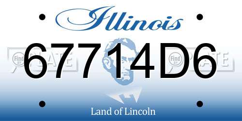 67714D6 Illinois License Plate
