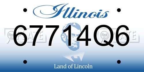 67714Q6 Illinois License Plate