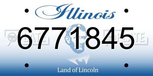 6771845 Illinois License Plate