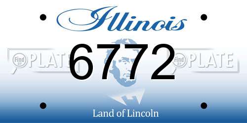6772 Illinois License Plate