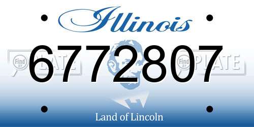 6772807 Illinois License Plate
