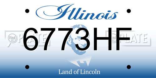 6773HF Illinois License Plate