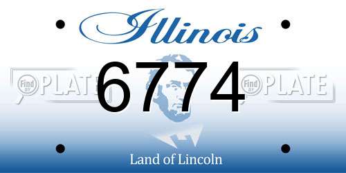 6774 Illinois License Plate