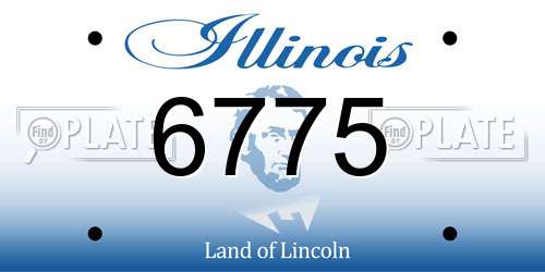 6775 Illinois License Plate