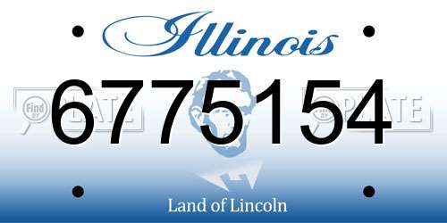 6775154 Illinois License Plate