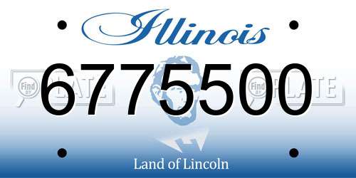 6775500 Illinois License Plate