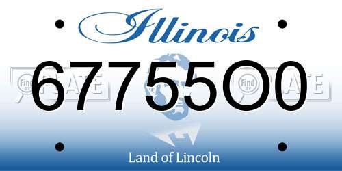 67755O0 Illinois License Plate