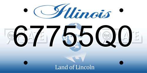 67755Q0 Illinois License Plate