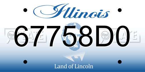 67758D0 Illinois License Plate