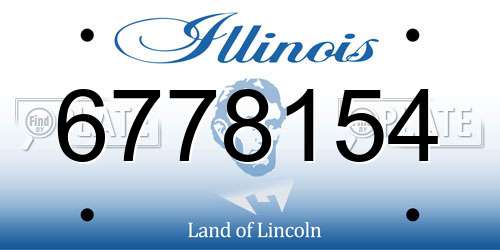 6778154 Illinois License Plate