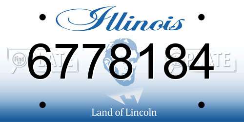 6778184 Illinois License Plate