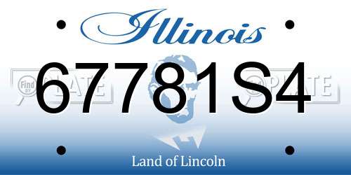 67781S4 Illinois License Plate