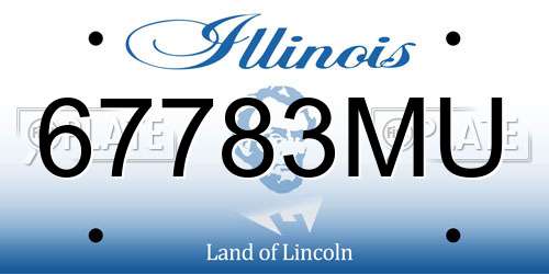 67783MU Illinois License Plate