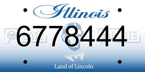 6778444 Illinois License Plate