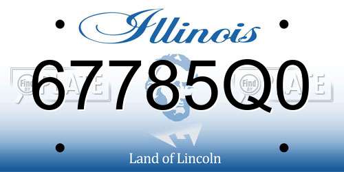 67785Q0 Illinois License Plate
